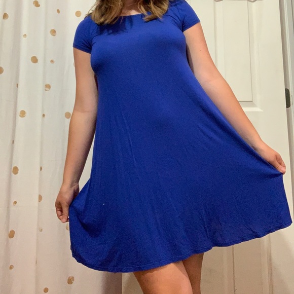 Love, Fire Bright Blue T-Shirt Dress - Picture 6 of 6